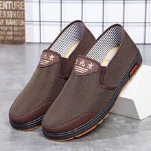 新款老北京布鞋双色底中老年父亲爸爸男单鞋平底休闲舒适厂家