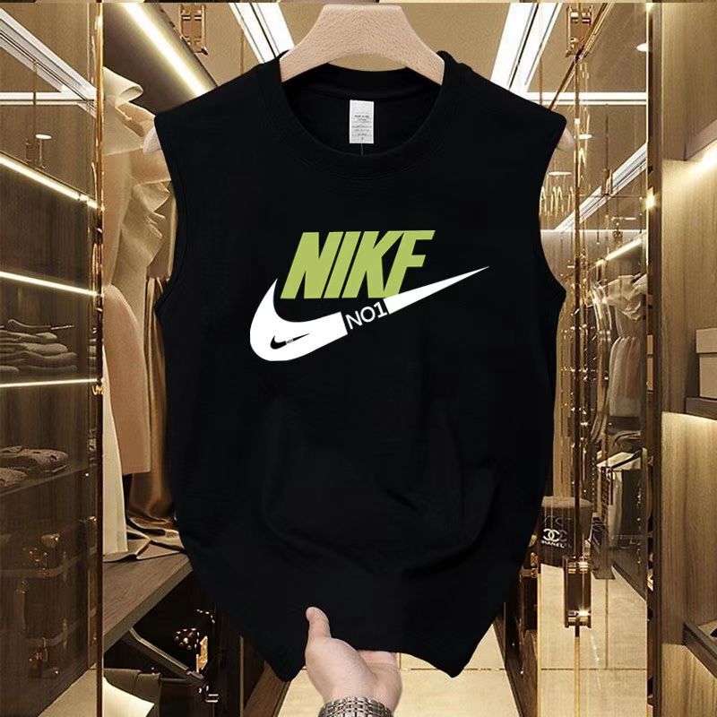 Heavy 220g cotton sleeveless vest T-shirt men's Hong Kong style loose Joker summer sports running waistcoat Heavy 220g cotton sleeveless vest T-shirt men's Hong Kong style loose Joker summer sports running waistcoat