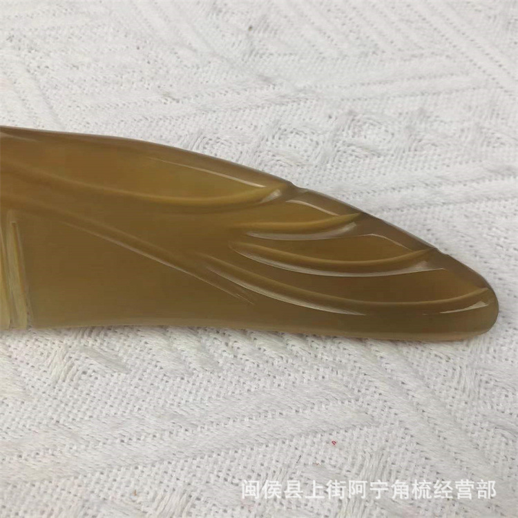 Natural Horn Comb Fine Teeth Rat Tail Handle Comb 16cm Portable Detangling Grooming Tool specifications