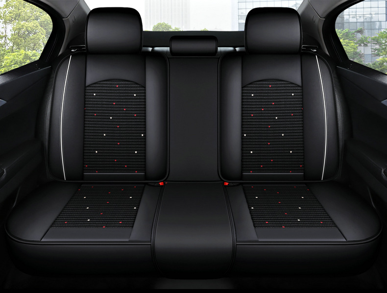Four seasons seat cover surrounded by leather universal cushion for ice silk seat cover car seat cover temu foreign trade wholesale