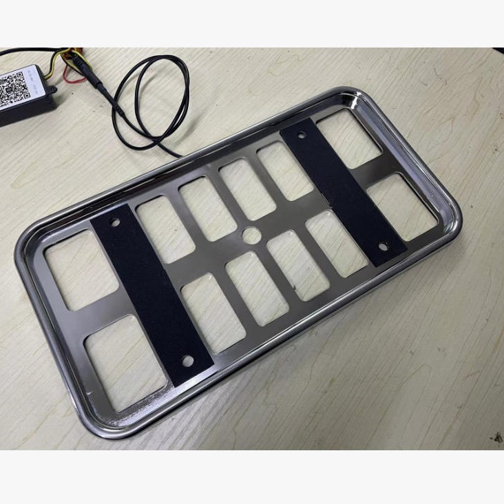 Frame de matrícula de color LED APP con iluminación marco de matrícula adecuado para marcos de matrícula de automóviles de placa verde china