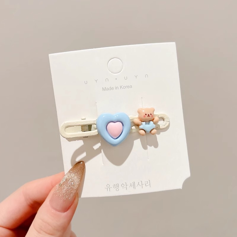 Bonito oso conejito estrella clips para el cabello de niños de alto nivel chica clips para el cabello de boca de pato clips para el cabello