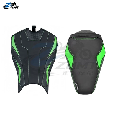 Motorcycle cushion — shock-absorbing breathable seat cover - front-rear-seat-cushions-green-original-seat-height