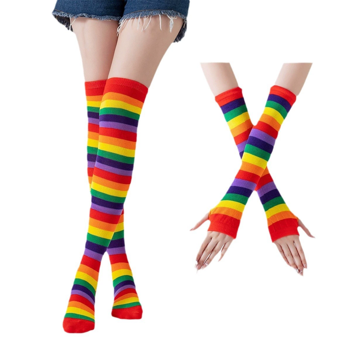 Хлопковые радужные перчатки, носки, прямые продажи с фабрики, ebay, Aliexpress, Amazon
