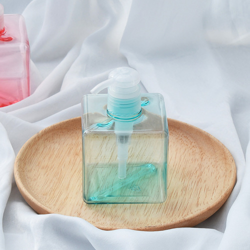 PETG 250ml square liquid bottle for shower gel, shampoo, lotion, travel refill bottle, hand soap bottle