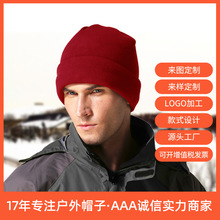 跨境保暖運動帽歐美冬季搖粒絨帽子男士滑雪騎行帽防寒戶外抓絨帽