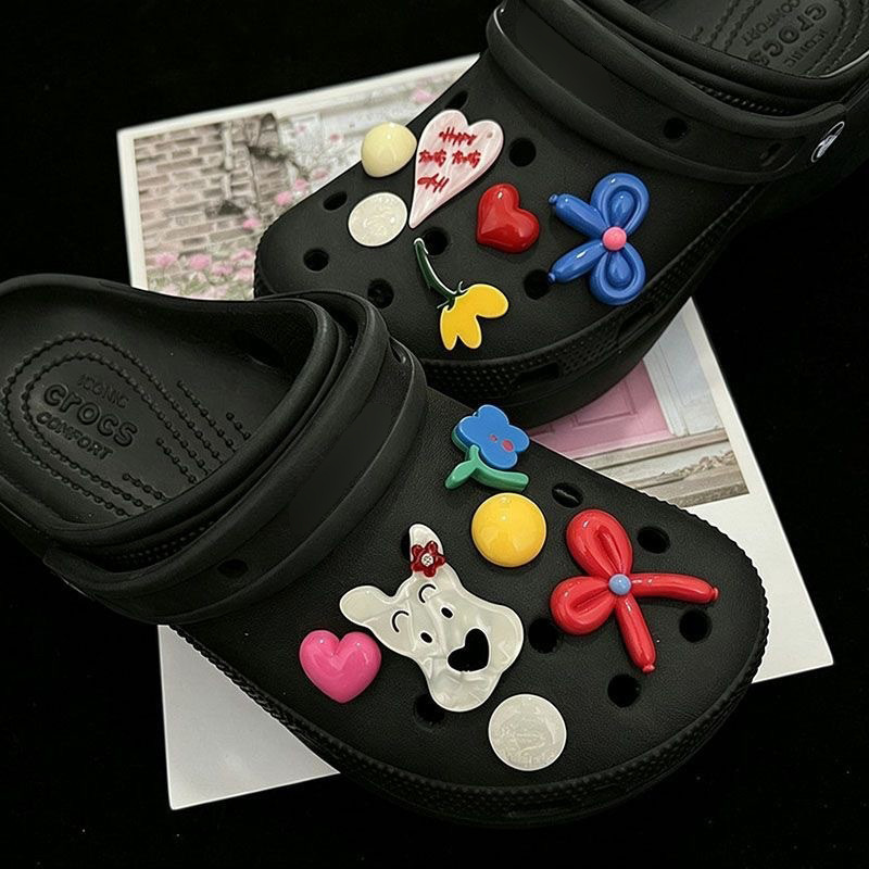 Trendy Little Red Book Style DIY Fun Shoe Accessories for Clogs, Detachable Shoe Charms and Shoe Clips