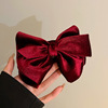 Elite hairgrip with bow, advanced shark, hair accessory, simple and elegant design, high-end, high-quality style