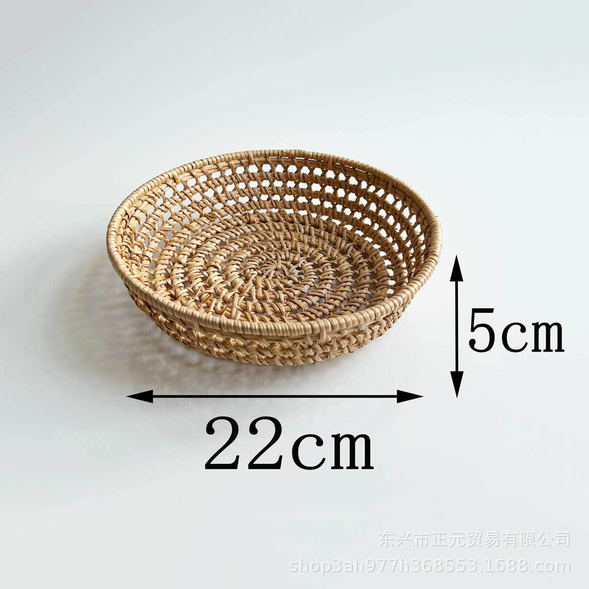 Vietnam al por mayor otoño ratán tejido cestas de almacenamiento de té cestas fugas de fruta cestas huecas casa tejidas pequeñas bandejas