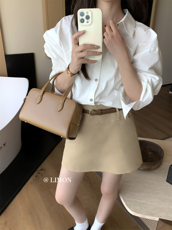 the limon柠檬绿茶秋季韩系休闲百搭显瘦高腰西装A字包臀半身裙女|undefined