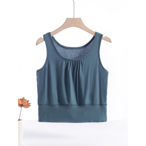 Fat mother short vest for middle-aged and elderly women summer sweatshirt large size suspender base shirt inner top thin