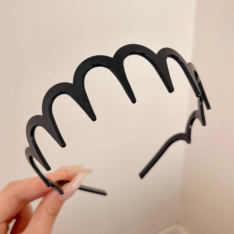 Red en línea 2025 nuevo lavado facial especial banda de cabello dientes antideslizante dispositivo de cabello de cabeza ondulado correa de cabello de altura craneal para mujeres