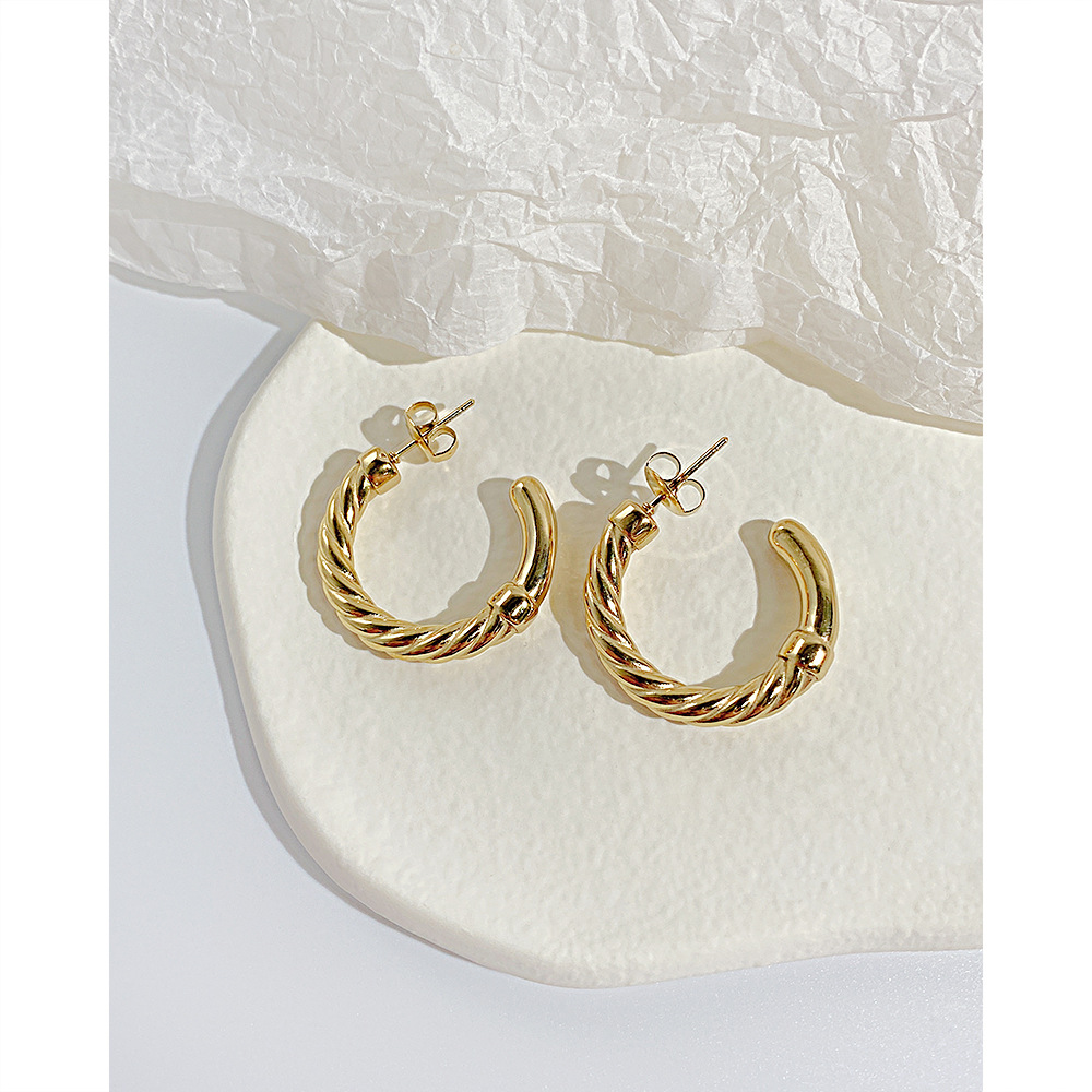 Fashion C Shape Stainless Steel Earrings Stainless Steel Earrings