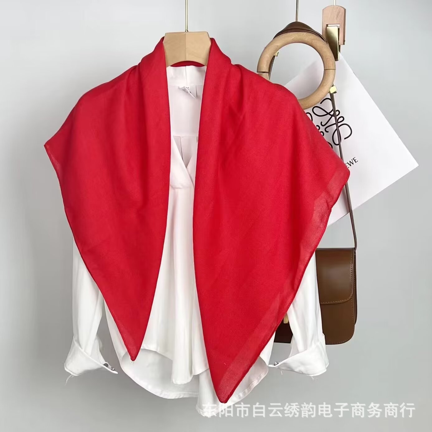 Autumn and winter new scarf 90*90cm square solid color monochrome casual scarf sunscreen shawl women's scarf wholesale