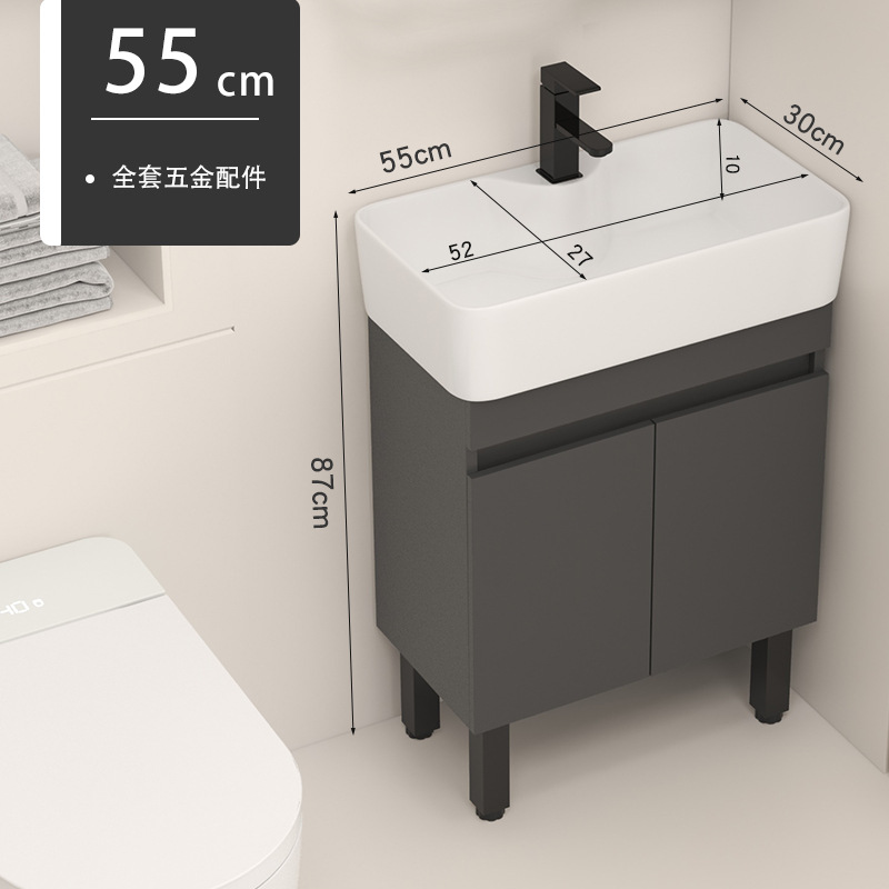 5530 Gabinete de piso gris + agua + grifo