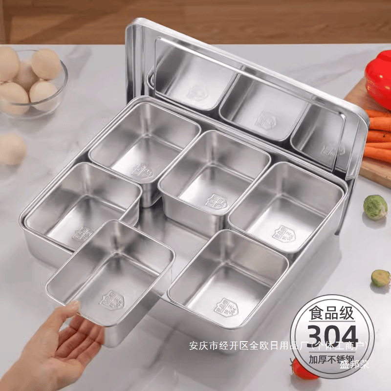 Commercial storage box set with lid