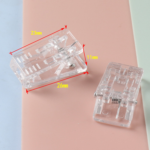 Transparent acrylic clip double-sided adhesive PP clip DIY positioning clip multifunction photo clip office supplies exam paper clip