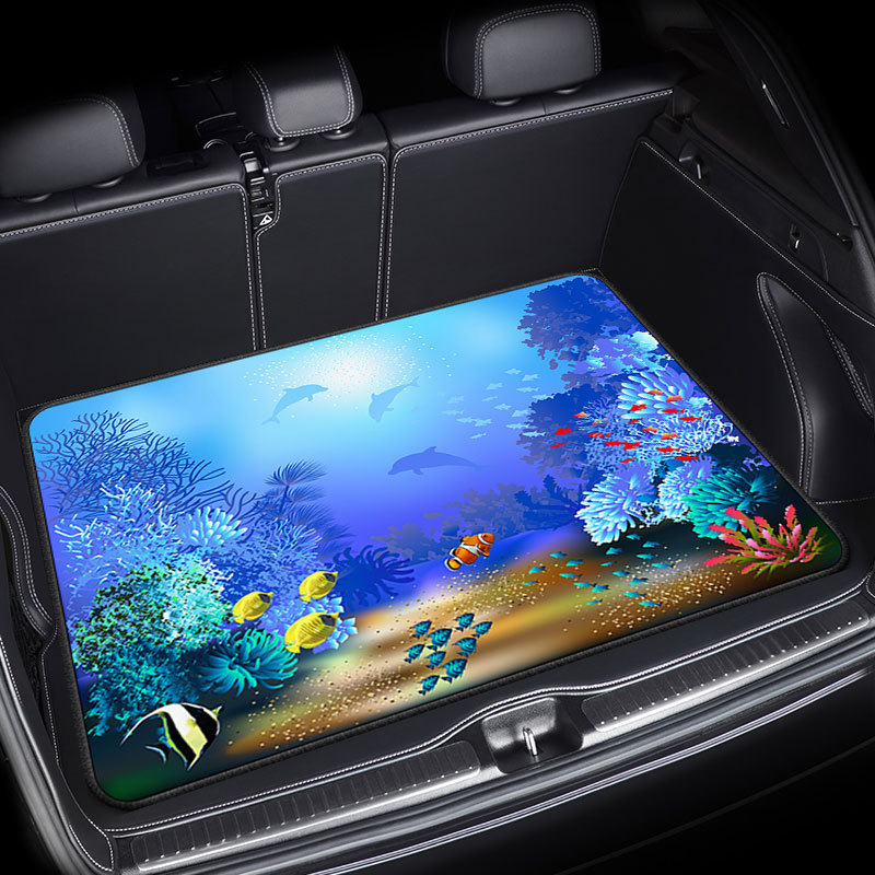 Cross-border American car trunk mat crystal velvet floor mat dirty and easy to take care of car sound insulation mat items dust mat