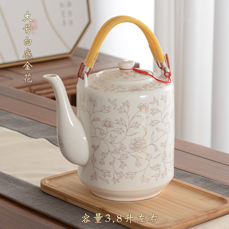 陶瓷水壶冷水壶茶壶凉水壶家用夏大凉开水壶容量玻璃装水耐高温无|undefined