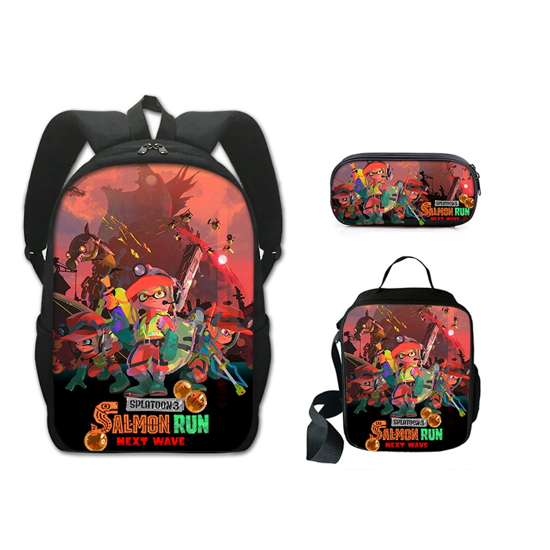 Backpack, pencil case, set, new collection, polyester, 3 piece set