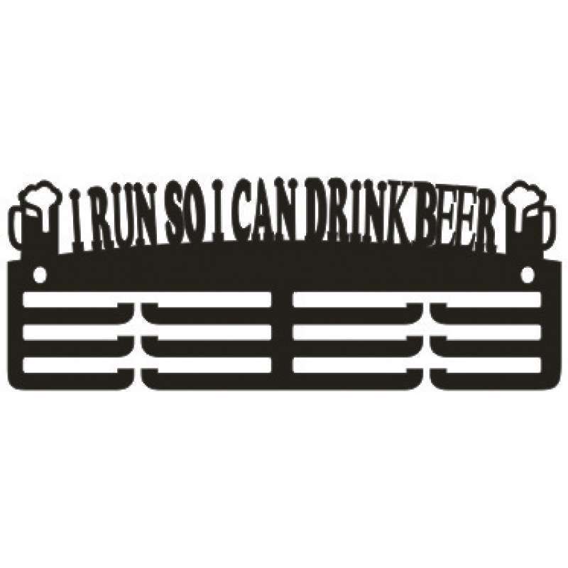 맥주I RUN SO I DRINK BEER 메달 스탠드