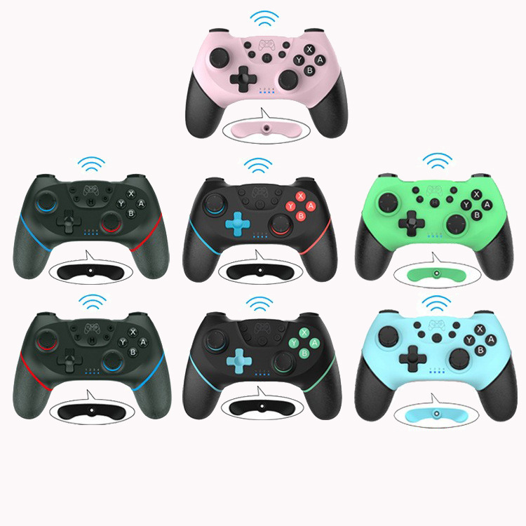 Controlador de juego inalámbrico Bluetooth Switch PRO de modo privado con programación macro con función de giroscopio de doble vibración de despertador