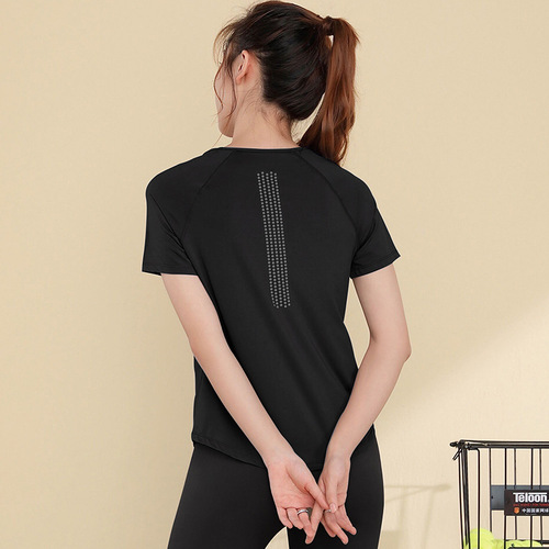 Women's Summer New Professional Pilates Training Top Yoga Exercise Running Short Sleeve Fashion Fitness T-Shirt