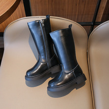 女童鞋儿童靴子2025秋冬季新款公主长筒靴小女孩保暖高筒长靴代发