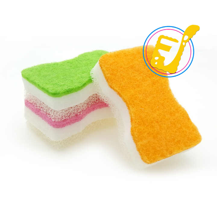 · Coconut Brown tisal estropajo compuesto de pulpa de madera de algodón cocina de doble cara limpieza eliminación de aceite cepillo olla lavavajillas esponja