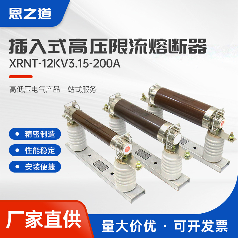 插入式高压限流熔断器XRNT-12KV3.15-200A熔断器高分断能力限流
