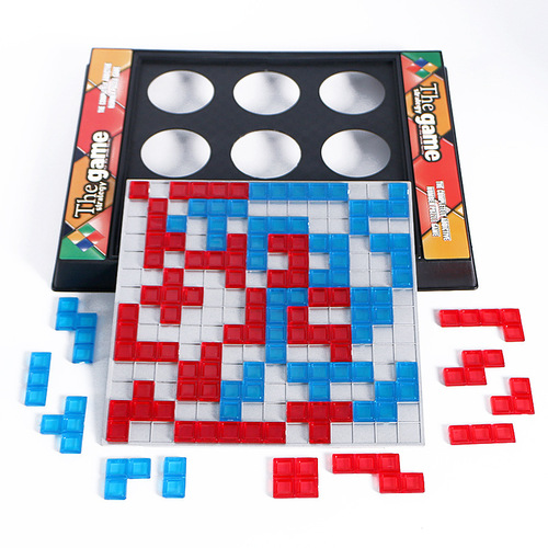 Tetris Family Desktop Game, Intelligent Puzzles, Square, Two-Person Version, Gladiator Chess, Parent-Child, Children's Toy