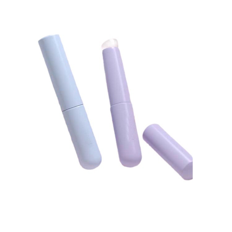 Cepillo de labios de silicona labio barro lápiz labial cepillo labio cepillo de cabeza redonda labio cepillo especial con tapa corrector cepillo cabeza portátil mareo palo
