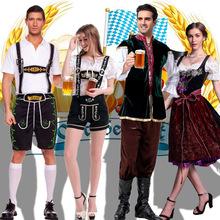 巴伐利亚啤酒服 德国墨尼黑啤酒节服装 情侣装酒吧服务生演出服装