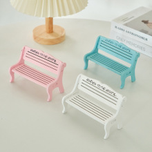 木质小椅子工艺品雕刻少女心粉色椅子拍照摄影道具长椅摆件儿童