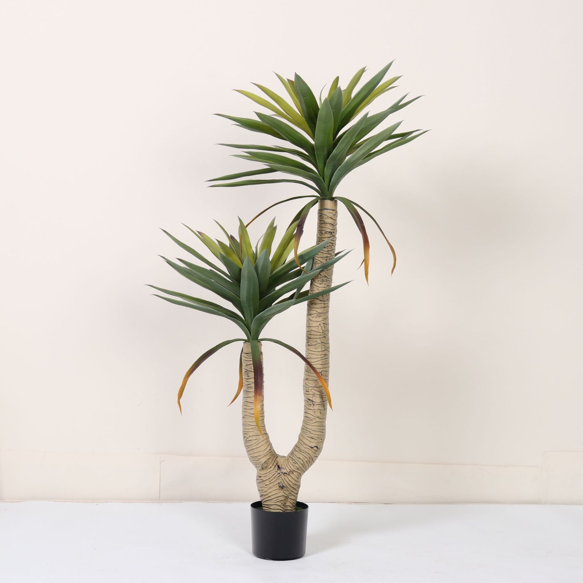 Artificial agave en maceta planta tropical interior planta verde piscina paisaje dragón árbol de sangre decoración del piso adornos