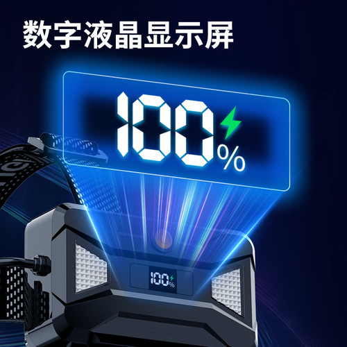 Colorful headlight laser Type-C floodlight spotlight outdoor searchlight strong light long-range long-range induction headlight