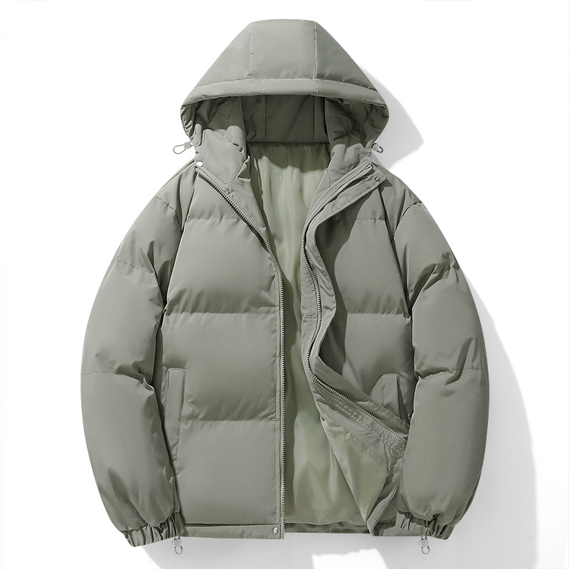 Trendy down Cotton Jacket for Men, New Winter Style, Hong Kong Style, Loose Fit, Large Size, Hooded Puffer Jacket