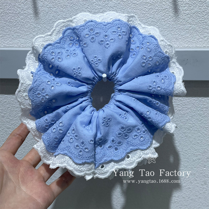 Cuatro capas de algodón hueco anillo de cabello multicapa primavera-verano encaje colorido gran chica coreana de ballet dulce popularidad en línea