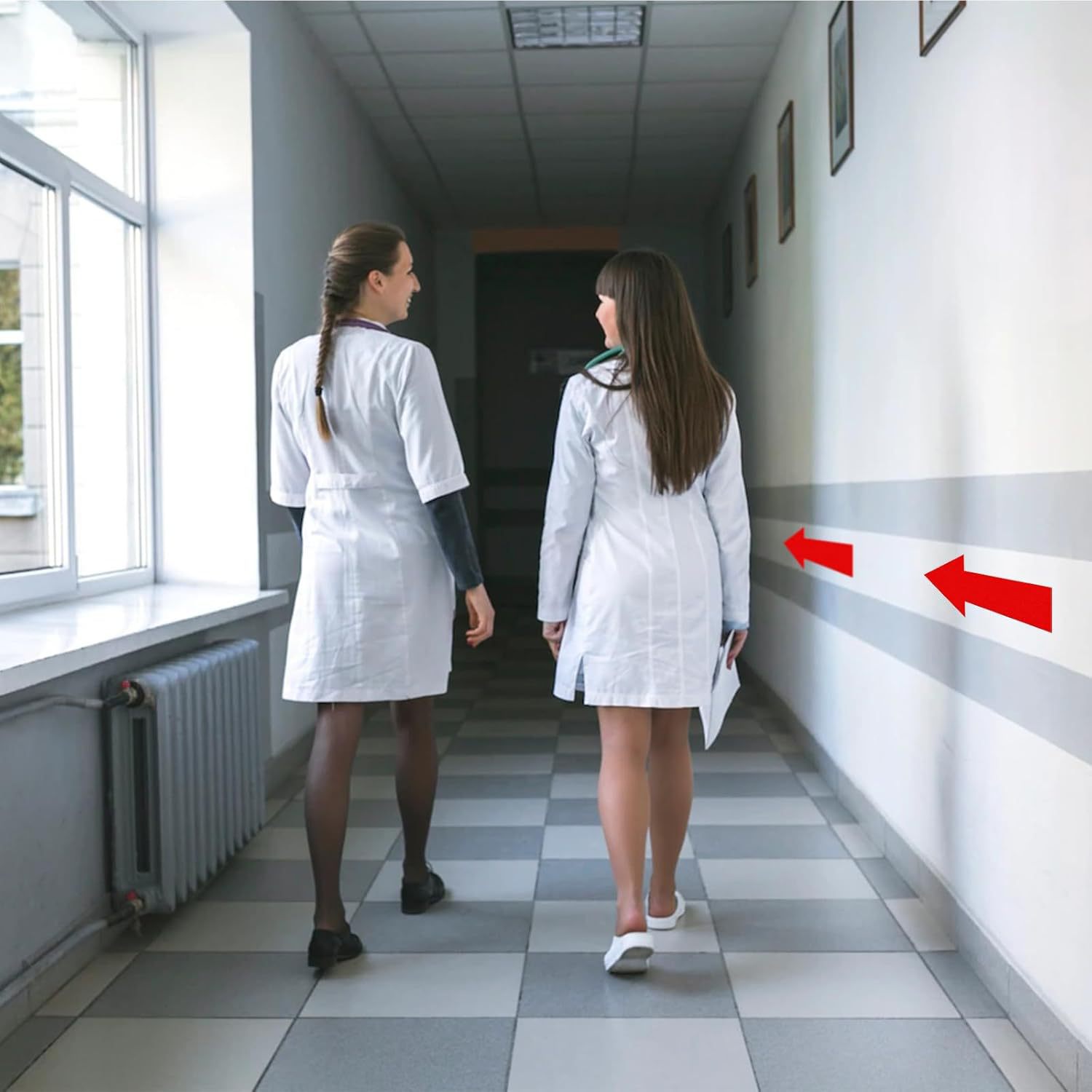 Autocollant flèche rouge pour sol signalisation adhésive_voghion.com