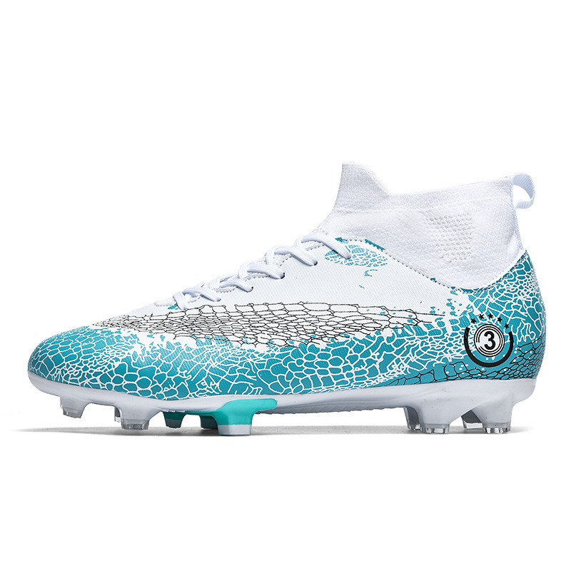2023 transfronteriza nueva uña larga uñas rotas zapatos de fútbol hombres y adolescentes Transpirable zapatos de fútbol de alta zapatos de entrenamiento de hierba