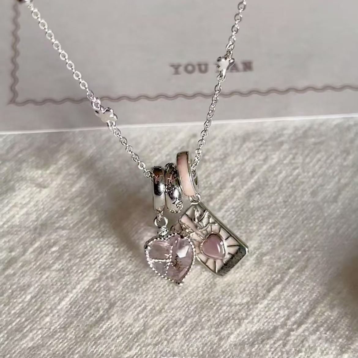 Love Tarot New Pendant Love Necklace Fashion Tarot Fashion High-End Niche Clavicle Chain for Women