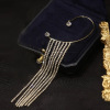 Ear clips with tassels, earrings, fitted, no pierced ears