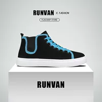 Высокие кеды (RUNVAN) в стиле челси, зимние ботинки, чёрные, стандарт/с подъёмом, размеры 39–44