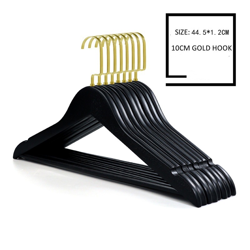 블랙 1.2cm 두께의 모조 골드 플랫 후크 옷걸이