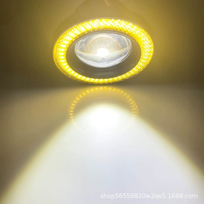 Modified Fog Lights Daytime Running – Fog lamp - white-light-yellow-circle-3inch-76mm-plastic
