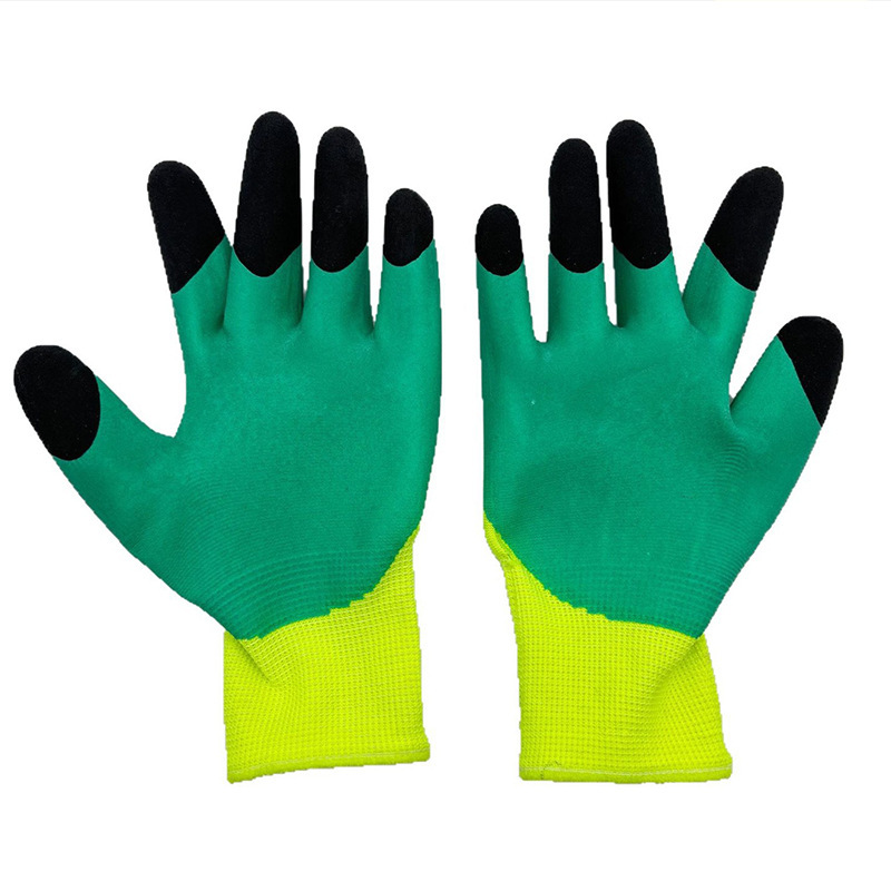 Guantes de Trabajo Recubiertos de Nitrilo y Látex, Antideslizantes y Resistentes al Aceite, para Fábricas y Construcción image 18