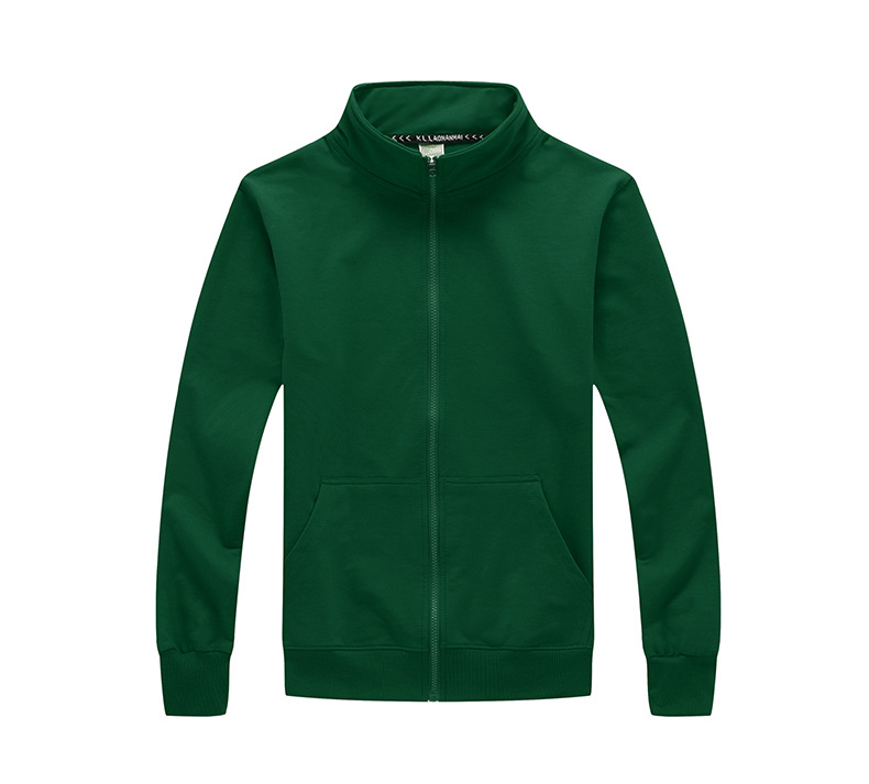 Cardigan de cuatro lados camiseta publicitaria de grupo chaqueta de cuello con cremallera logotipo personalizado ropa de trabajo de otoño y invierno