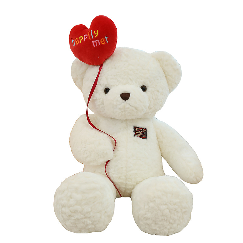 Reloj dibujos animados globo blanco oso muñeca lindo gran juguete peluche tijeras máquina intercambio trapo