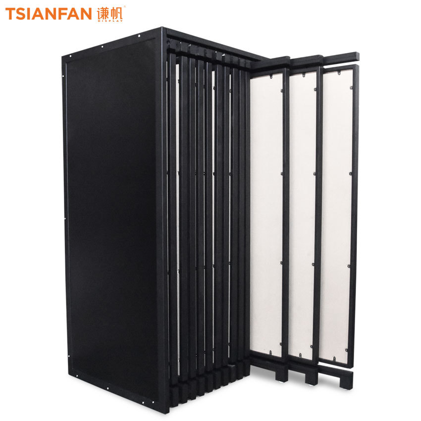 热销大理石岩板展示可旋转滑动大块花岗岩连纹岩板石材展示柜