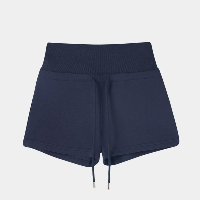 High-Waisted High-Elastic Outdoor Sports Shorts, Summer Casual Drawstring Breathable Comfortable Stretchy Ribbed Yoga Fitness Pants